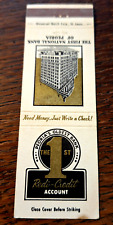 Vintage Matchbook: The First National Bank of Peoria, IL picture