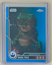 2023 Topps Chrome Star Wars Babu Frik Blue Refractor Parallel Card #'d 004/150 picture