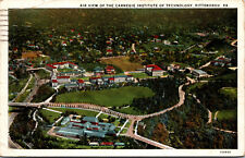 Vtg 1930s Carnegie Institute of Technology Aerial View Pittsburgh PA Postcard picture