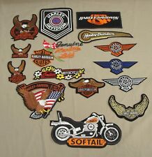 Vtg Official Lot 15 Harley Davidson Eagles Softail Pilot Wings Patches Jackets picture