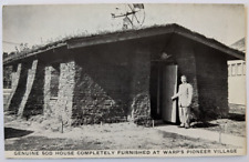 Genuine Sod House at Warp's Pioneer Village in Minden, Nebraska VTG Postcard A8 picture