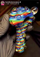 2022 Harold Ludeman THICK Rainbow Chunky Dichro Spoon 5.5 Oz Heady LGBTQIA Opal picture