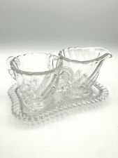 Vintage Fostoria Colony Elegant Glassware - Crystal Mini Sugar and Creamer Tray picture