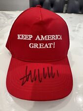 Donald J Trump signed Keep America Great Red Hat with COA picture