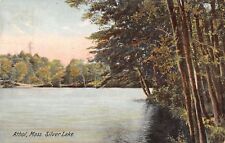 Athol Massachusetts~Silver Lake~Trees on Bank~1908 Postcard picture