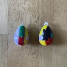 Vintage 1960s Two Plastic Keychain Puzzle Vending Charm Gumball Machine Drop picture