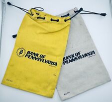 Two (2) Vintage Bank Of Pennsylvania Canvas Bank Deposit Bags picture