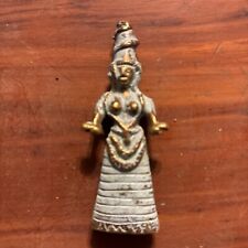 Antique/Vintage Minoan Snake Goddess small Bronze Figure Brass picture