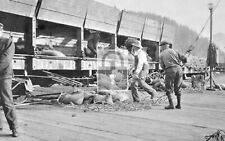Loading Copper On Railroad Car Cordova Alaska AK Reprint Postcard picture