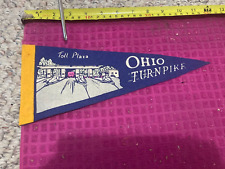 Vintage Ohio Turnpike Toll Plaza OH SOUVENIR Pennant Highways - FAST SHIPPER picture