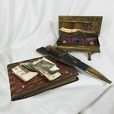 Org WW1 French Artillery Army of Orient Group Photo Album Trench Art Knife picture