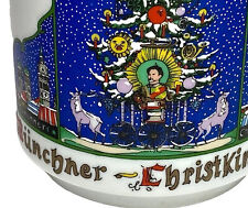 Vintage 1990s Munich Christkindlmarkt Germany Holiday Ceramic Coffee Mug Cup picture