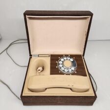Vintage Deco-Tel Personal Telephone Hidden Phone Wood Box Rotary Dial picture