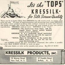 KRESSILK SILK SCREEN FABRIC 1948 ADVERTISING PRINT AD VINTAGE BUFFALO NEW YORK picture