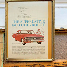 chevrolet THE SUPERLATIVE 1960 CHEROLET NEW DIFFERENT VINTAGE FRAMED  picture