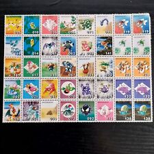 1998 Pokemon Shogakukan Stamps uncut sheet base set charizard Pikachu collection picture