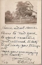 Pittsburgh PA Family on Porch 1907 Love Family Brookville PA RPPC Postcard J21 picture