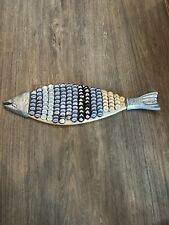 Beer Bottle Cap Fish Coastal Wall Art  28x8 Inch Large One of a Kind picture