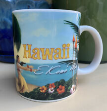 Starbucks 2008 Coffee Mug Hawaii E Komo Mai Hula Girl Surf Birds Of Paradise picture