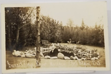 1944 Real Photo Sunset Lodge Brook Rockery Port Elgin Ontario Postcard picture