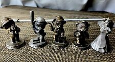 Vintage Avon Little Pewter School Bears Lot Collection Figurines Dated 1983-84  picture