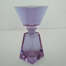 Vintage 6 In Lavender - Blue Neodymium Glass Faceted Perfume Bottle  &  Stopper picture