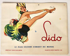 Lido Cabaret vintage souvenir photograph in printed folder Paris France picture