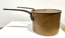 Antique Duparquet Large Copper Pan Or Pot W/ Lid New York 110 W. 22nd St.  #3 picture