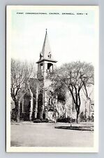 Grinnell IA-Iowa, First Congregational Church, Vintage Souvenir Postcard picture
