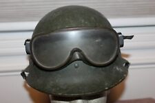 Original Iraqi Army M80 Green Fiber Combat Helmet w/Goggles & Capture Papers picture