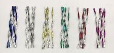 30 Vintage Twisted Metal Aluminum Icicles Multicolored Christmas Ornaments 5.5