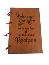 Vintage 1948 Welcome Stranger Wooden Florida Recipe Book picture
