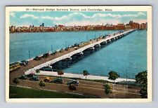 Boston MA-Massachusetts, Harvard Bridge, Cambridge, Antique Vintage Postcard picture