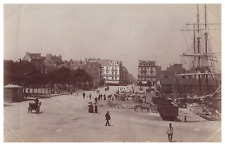France, Saint-Nazaire, Place de la Marine, vintage print, ca.1875 vintage print picture