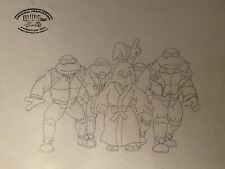 Rare All 4 Punk Turtles & Usagi TMNT- Original Production Drawing/ MWS Seal Cel picture