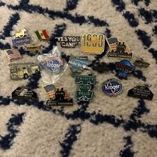 Large VINTAGE TO MODERN Lot 18 Hat Mixed Assortment Lapel Pins Pinbacks (1) picture