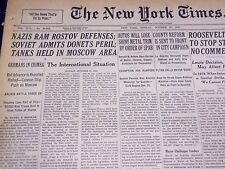 1941 OCT 27 NEW YORK TIMES - NAZIS RAM ROSTOV, ROOSEVELT APPEALS - NT 1085 picture