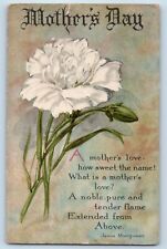 Gloversville NY Postcard Mothers Day Message Flowers James Montgomery 1914 picture