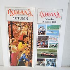 Vintage 1968 Indiana Autumn Vacation & Event Calendar Brochure Tourist Guide picture