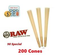 Raw 98 Special Cones W/Filter tips pre rolled 200 CONES Authentic  picture