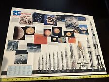 1983 25 Yrs American Space Exploration 30”x21-1/2” Fold Out Poster Astro Media picture