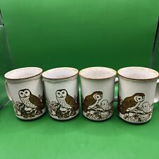 Vintage Dunoon Ceramics Owl Family Stoneware Mug, Made in Scotland. picture