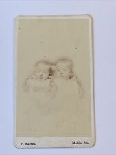 1860-70s Mobile Alabama CDV Photo Pearl And Ruby Allen Babies Southern picture