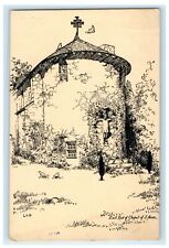 c1910 East End Chapel Of S. Anne Holly Cross Sketch Boston MA Antique Postcard picture