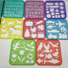 Vintage Tupperware Tuppertoys Stencil Art Set with 8 Stencils Stackable picture