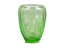 Art Deco green Depression glass Vase Decoration antique  picture