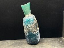 Beautiful Roman Glass Bottle  Container with Iridescent Patina 2nd Century AD picture