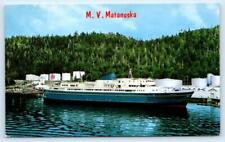 SKAGWAY, AK Alaska ~ Car Ferry M. V. MANANUSKA to Prince Rupert c1960s Postcard picture