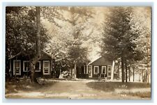c1910's Cottages Sunset Point Long Lake New York NY RPPC Photo Unposted Postcard picture