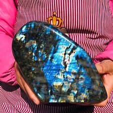 5.8LB Natural Gorgeous Labradorite Quartz Crystal Mineral Specimen Healing picture